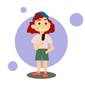 Девочка с мороженным