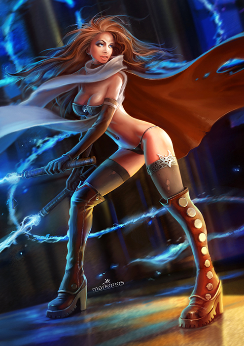 Девушка с кнутами