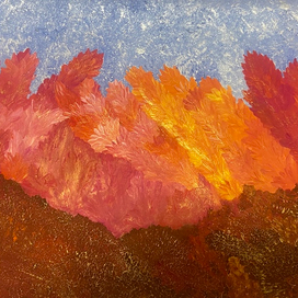 Иное отражение на фоне неба голубого