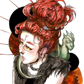 en hekse og en drage