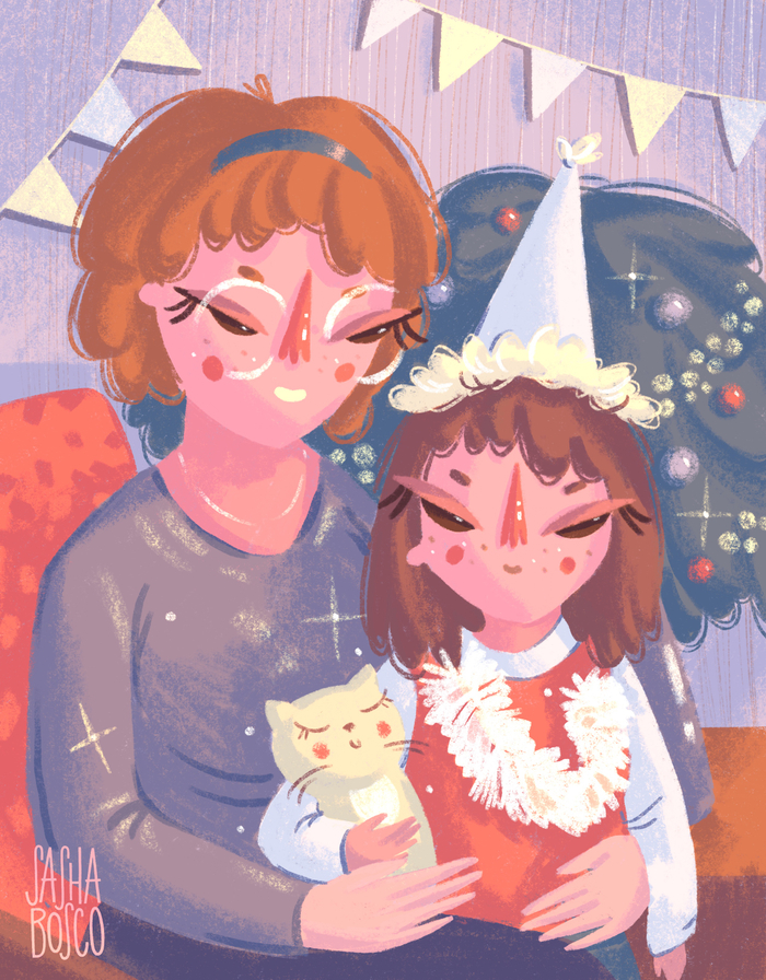 Портрет с мамой