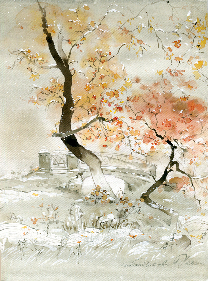 Поздняя осень, ранний снег