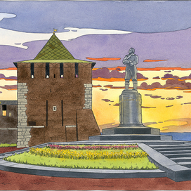 Апрель. Нижегородский Кремль