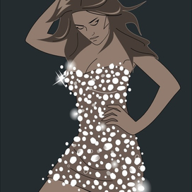 Сверкающее платье