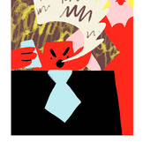 серия иллюстраций "5 человек перед картиной"