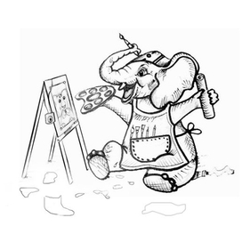 Слон-художник