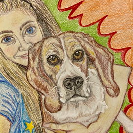 Dog and girl
