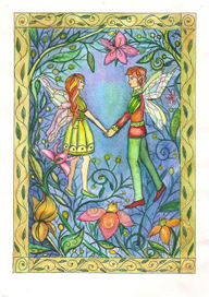 Дюймовочка с Принцем.