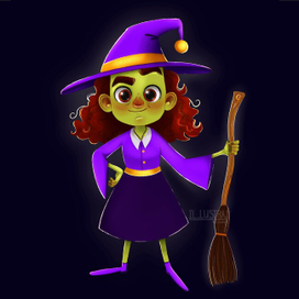 Ведьмочка. Хэллоуин.Дизайн персонажей