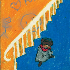 Вова сбегает от высокого дяди в очках