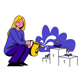 Иллюстрация для веб-сайта академии гимнастики Татьяны Гуцу