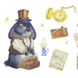 Стикеры. Мистер кролик