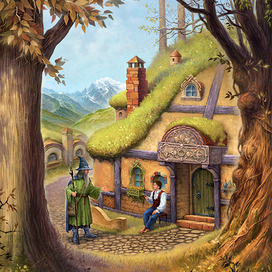 Лицевая сторона обложки к книге "Властелин колец"