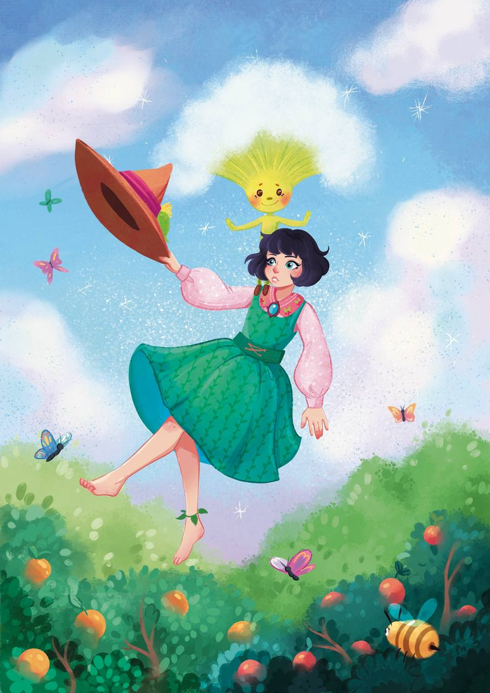 Иллюстрация из книги "Мирабель - огородная ведьма"