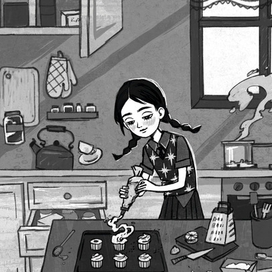 Иллюстрация к книге "Сила Полли Пендл"