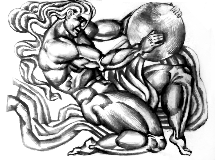 31. "Ритм", бумага, карандаш. 2017 г. 