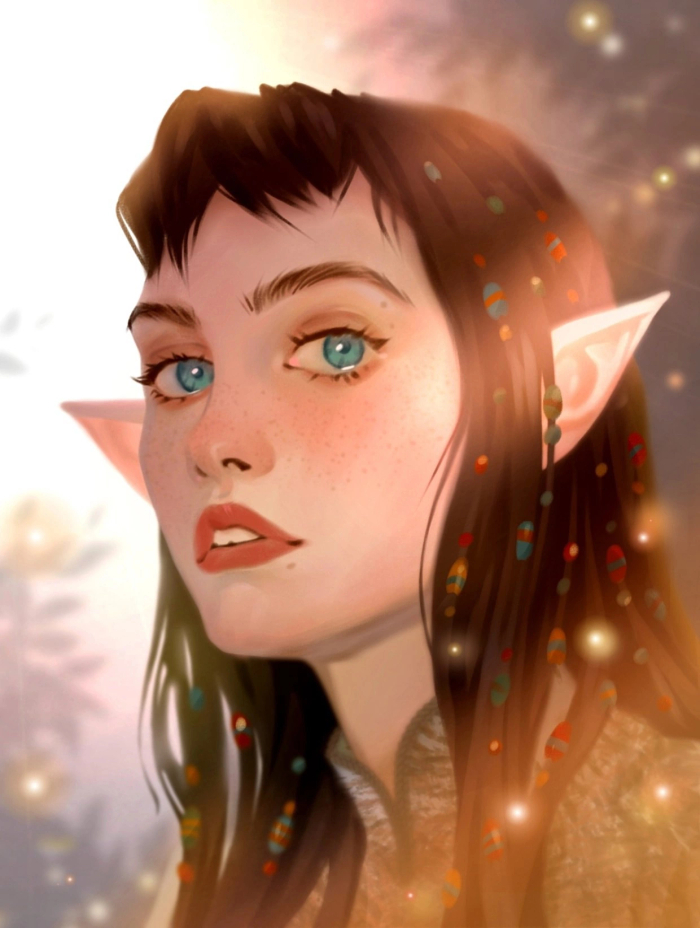 Вы встретили юную эльфийку, заблудившись в туманном лесу