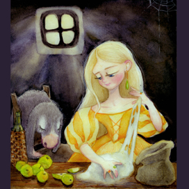 Иллюстрация к сказке "Ослиная шкура"