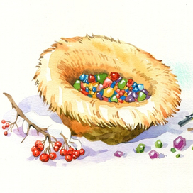 Концовка к сказу "Серебряное копытце", для издательства ЭКСМО 