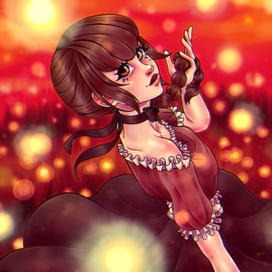 Девушка с огоньками