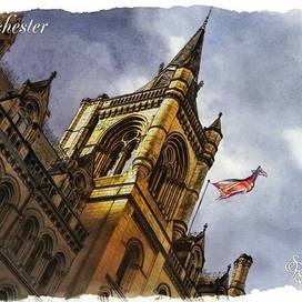 Manchester. Town Hall. View from Princess str