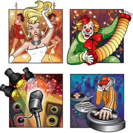 Иллюстрации для фирменных открыток