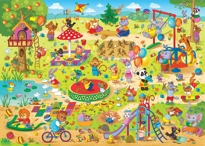 Веселая прогулка. Виммельбух поле