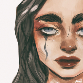 Девушка плачет 