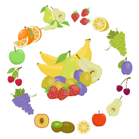 Фруктовый коллаж