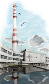 Рисунок для открытки. Заказчик ЛАЭС.