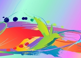 баннер "полет цвета"