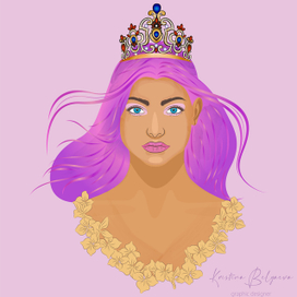 Королева с розовыми волосами