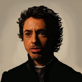 Портрет Роберт Дауни младший/Шерлок Холмс