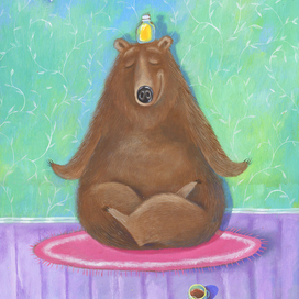 "Чай с медом" (из серии открыток "Meditation)