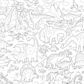 Раскраска Динозаврики для Росмэн