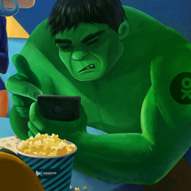 Супергерои сидят в соц.сетях / Халк