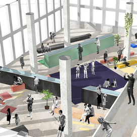 Интерьер вестибюля школы