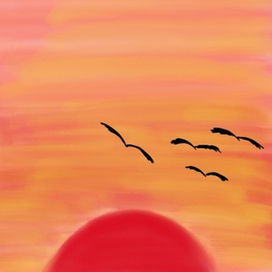 Закат на море