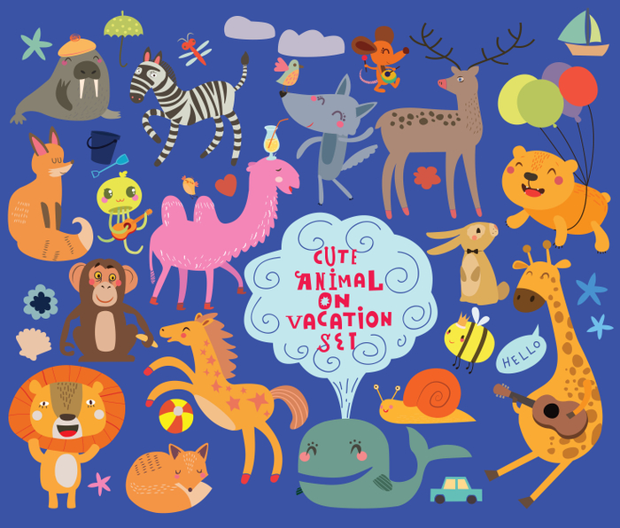 набор векторных животных