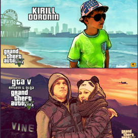 Портрет в стиле gtaV
