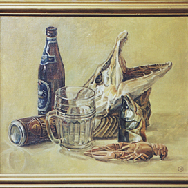 натюрморт с головой рыбы