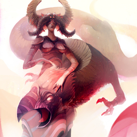 Дева с драконом