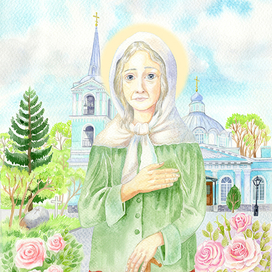 Обложка к книге о Св.бл. Ксении Петербургской