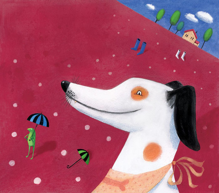 "Жила-была собака", И.Пивоварова, иллюстрация на переплёт