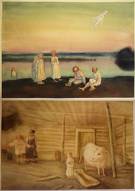 Эскизы к мультфильму.Снегурочка.