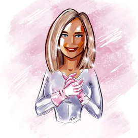 Стилизованный портрет косметолога