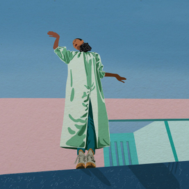 Черный бант в белый горошек