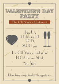 Приглашение в ретро-стиле