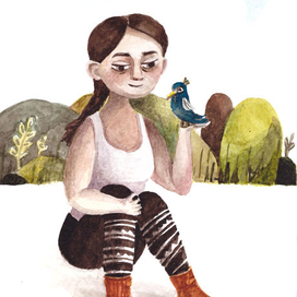 Девочка с птичкой 