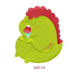 Монстрик "вишневый слюношмыг"